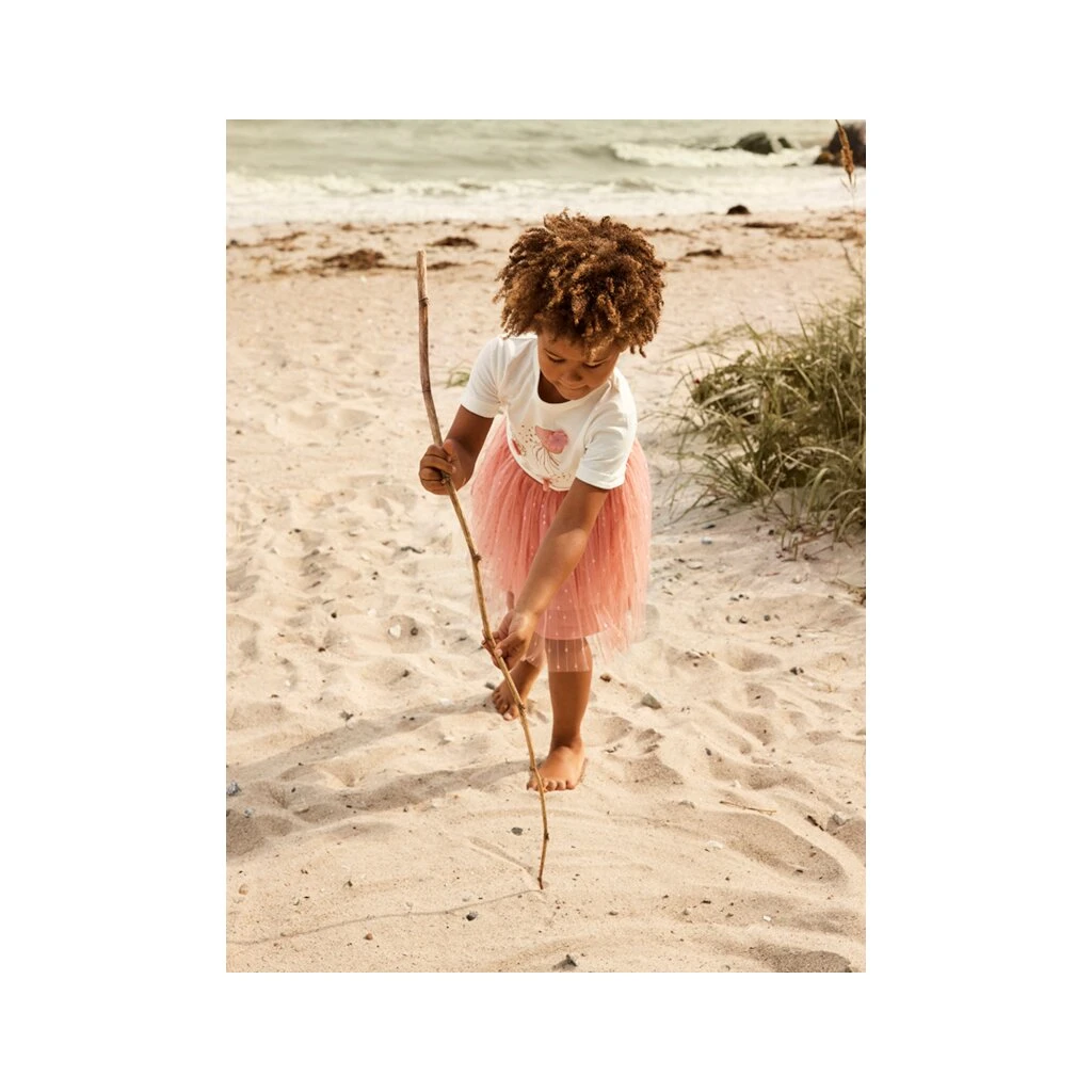 Minymo Mädchen-T-Shirt Qualle Weiß 2 Minymo Mädchen-T-Shirt Qualle Weiß – Bild 2