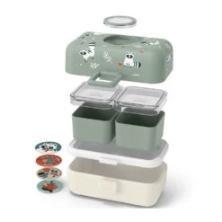 Monbento Kinder-Brotdose Tresor Waschb&auml;r Gr&uuml;n