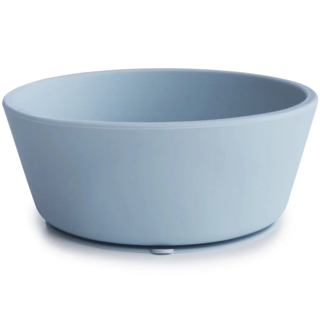 Mushie Baby-Schüssel Silikon Saugfuß Hellblau 1 Mushie Baby-Schüssel Silikon Saugfuß Hellblau