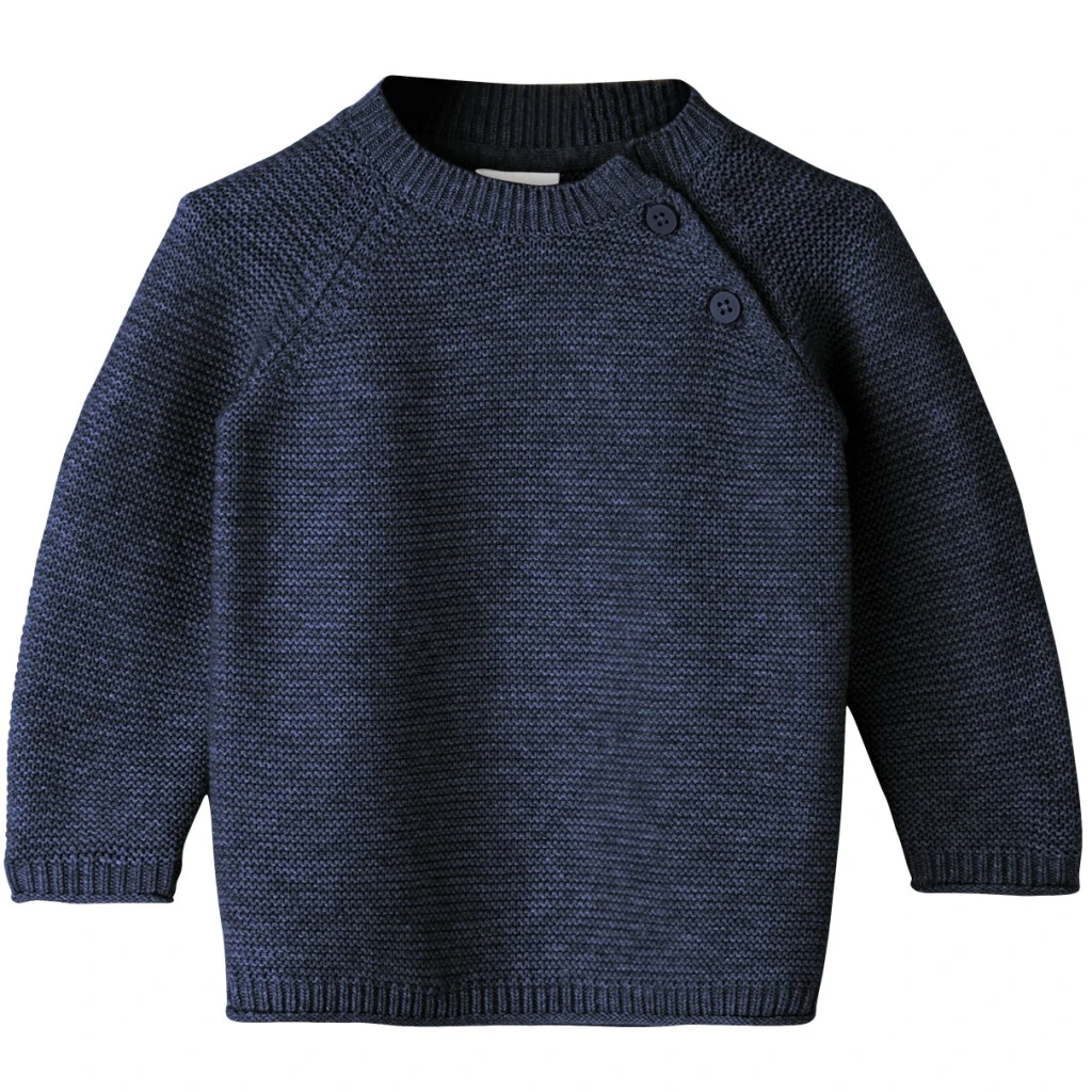 S.Oliver Baby-Strickpulli Blau Mit Knöpfen 1 S.Oliver Baby-Strickpulli Blau Mit Knöpfen