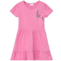 S.Oliver Kleid Pailletten-Pferd Pink