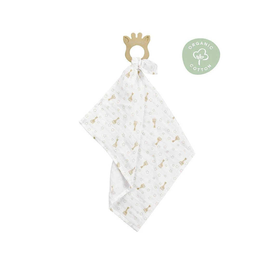 So Pure Schmusetuch Mit Kautschuk-Beißring Von Sophie La Girafe 1 So Pure Schmusetuch Mit Kautschuk-Beißring Von Sophie La Girafe