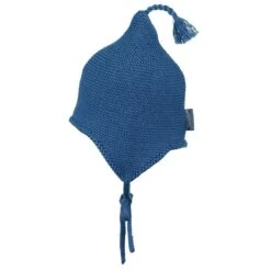 Sterntaler GOTS Strickm&uuml;tze Aus Baumwolle Bio Mit Zipfel Blau