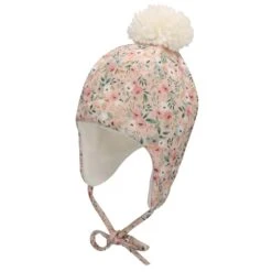 Sterntaler Inka-M&uuml;tze Aus Strickstoff In Rosa Mit Blumen