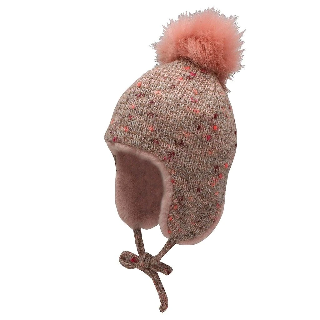 Sterntaler Inka-Mütze Aus Strickstoff Mit Bommel Und Bindeband 1 Sterntaler Inka-Mütze Aus Strickstoff Mit Bommel Und Bindeband