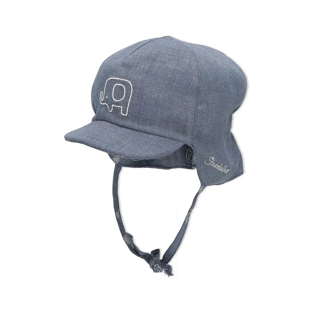 Kinder-Sommer-Schirm-Wende Mütze Elefant Blau Von Sterntaler 1 Kinder-Sommer-Schirm-Wende Mütze Elefant Blau Von Sterntaler