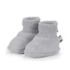 Baby Strick-Schuhe Bio-Baumwolle Hellgrau Meliert Von Sterntaler