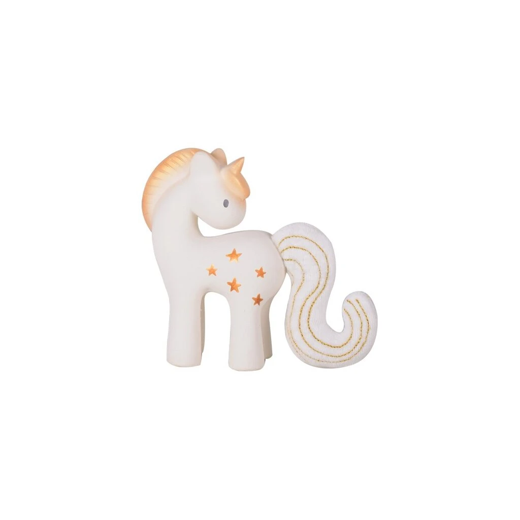 Kautschuk Rassel Einhorn - Leuchtender Stern Von Tikiri 1 Kautschuk Rassel Einhorn - Leuchtender Stern Von Tikiri