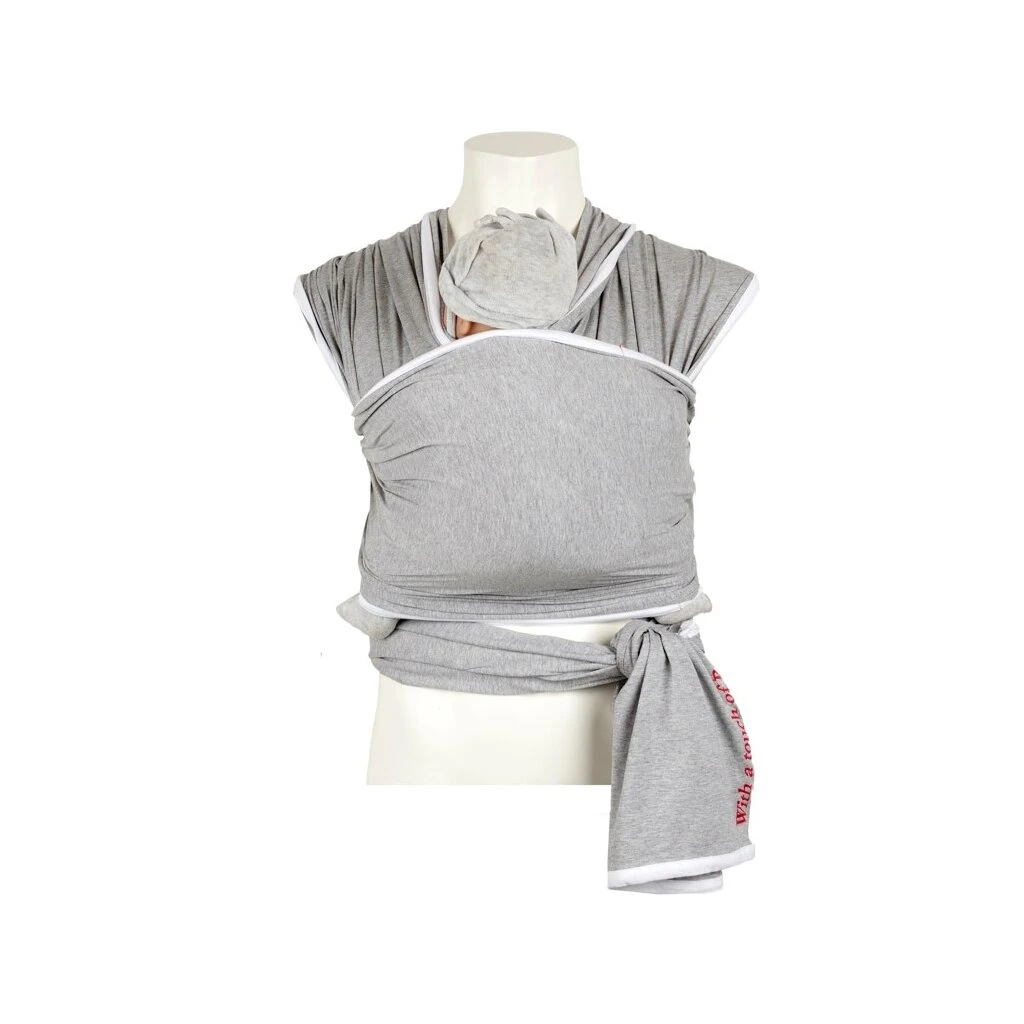 With A Touch Of Rose Tragetuch Grau Weiß 1 With A Touch Of Rose Tragetuch Grau Weiß