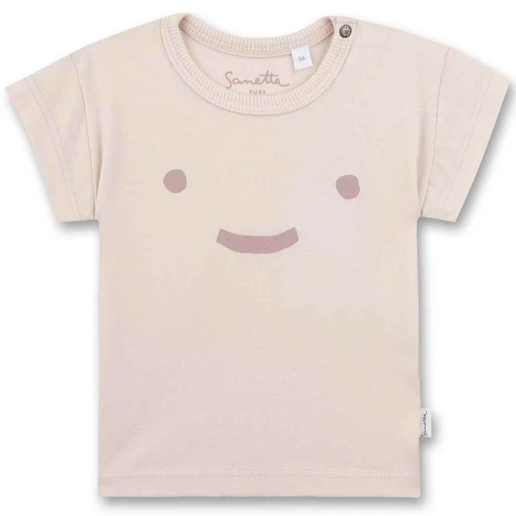 Sanetta Kinder-T-Shirt Rosa Smiley-Gesicht 1 Sanetta Kinder-T-Shirt Rosa Smiley-Gesicht